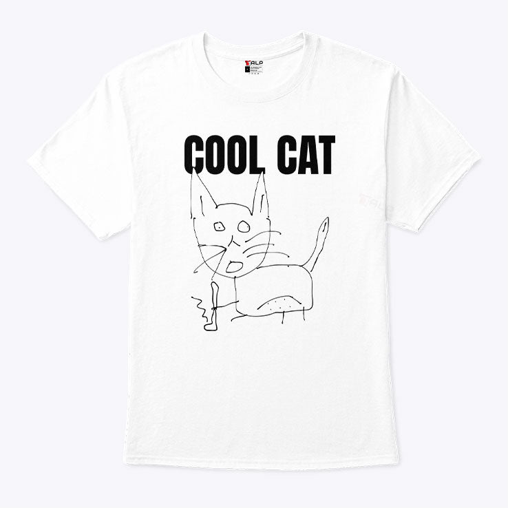 Cool Cat And Skateboard T Shirt