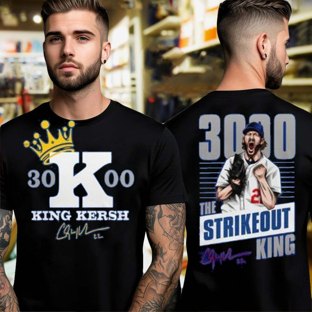Design Clayton Kershaw Makes History And Joins The 3000 Strikeout Club Shirt Unisex
