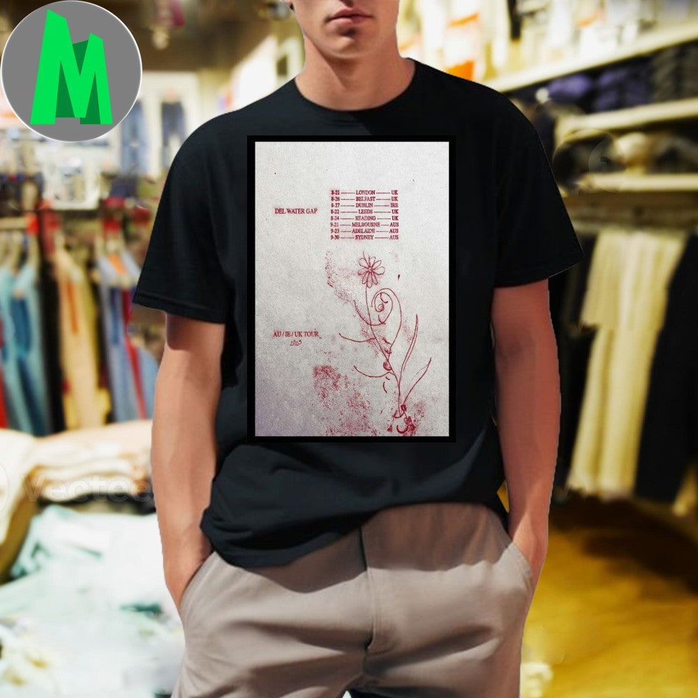 Design Del Water Gap AU.IE.UK Tour 2025 Poster Shirt Unisex