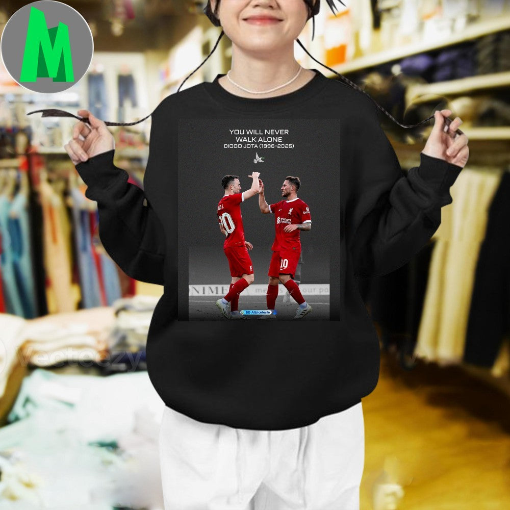 Design Diogo Jota You Will Never Walk Alone Tribute Football Fan Unisex