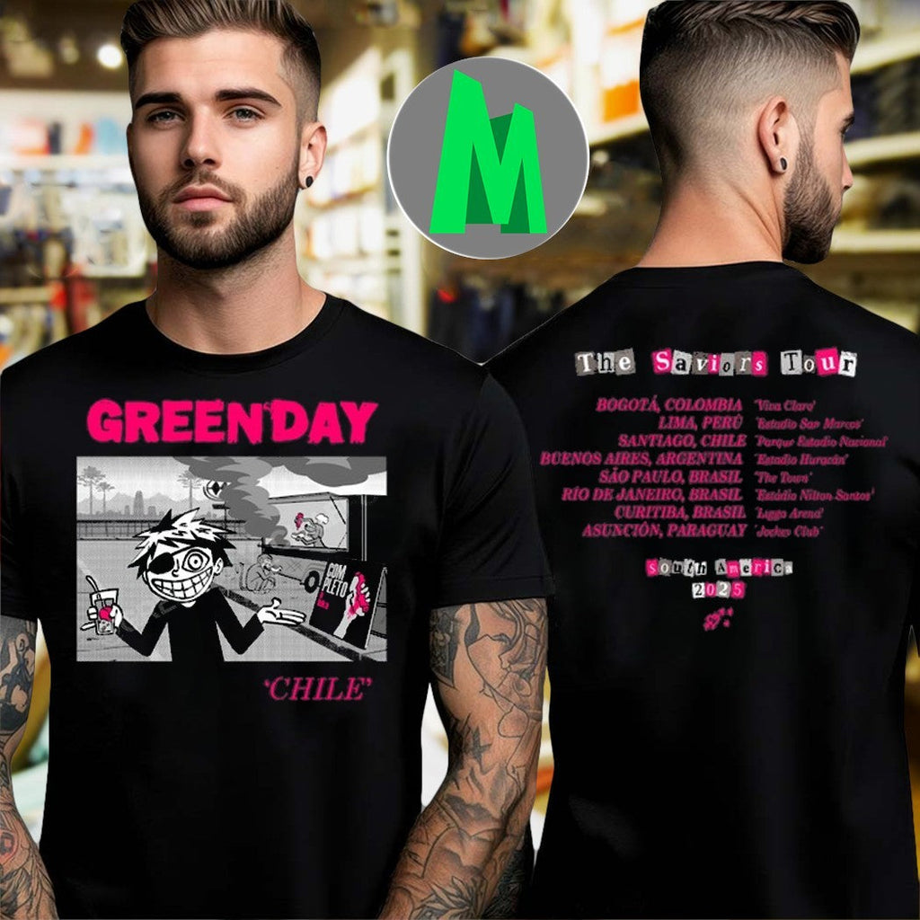 Design Green Day Chile Concert – The Saviors Tour 2025 Fan Merch Unisex