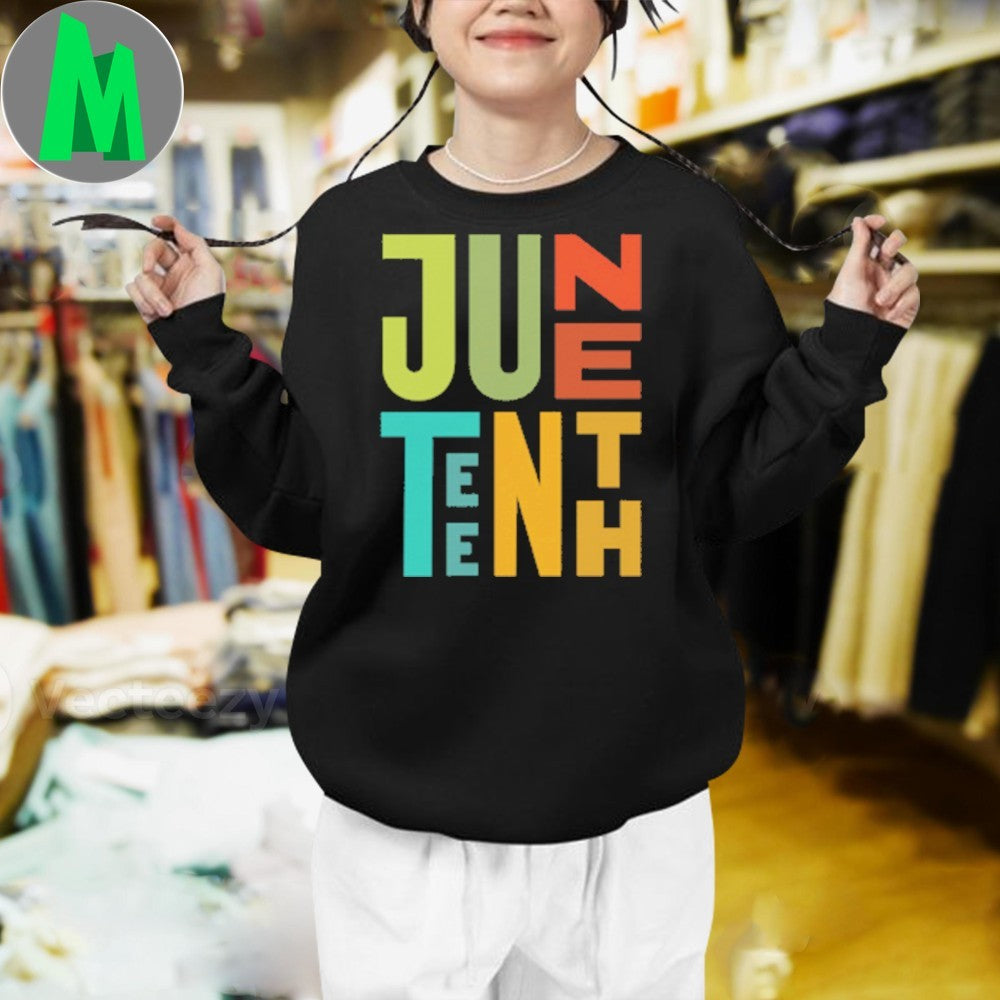 Design Juneteenth Block Letter Celebration Unisex
