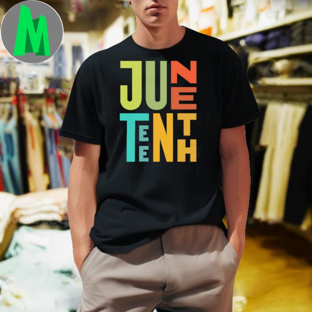 Design Juneteenth Block Letter Celebration Unisex