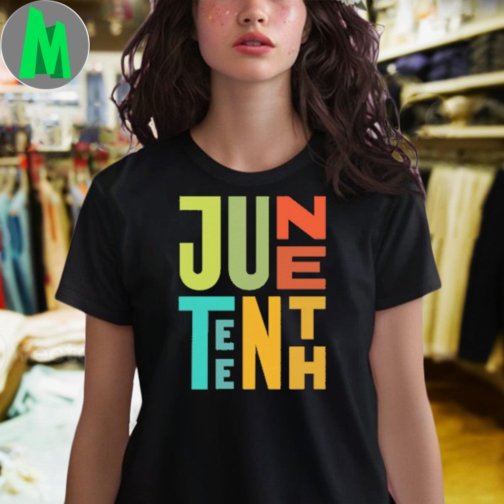 Design Juneteenth Block Letter Celebration Unisex