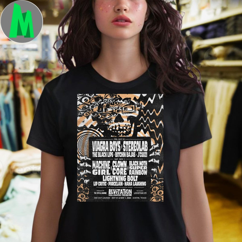 Design Levitation Halloween Freakend 2025 Concert Poster Unisex