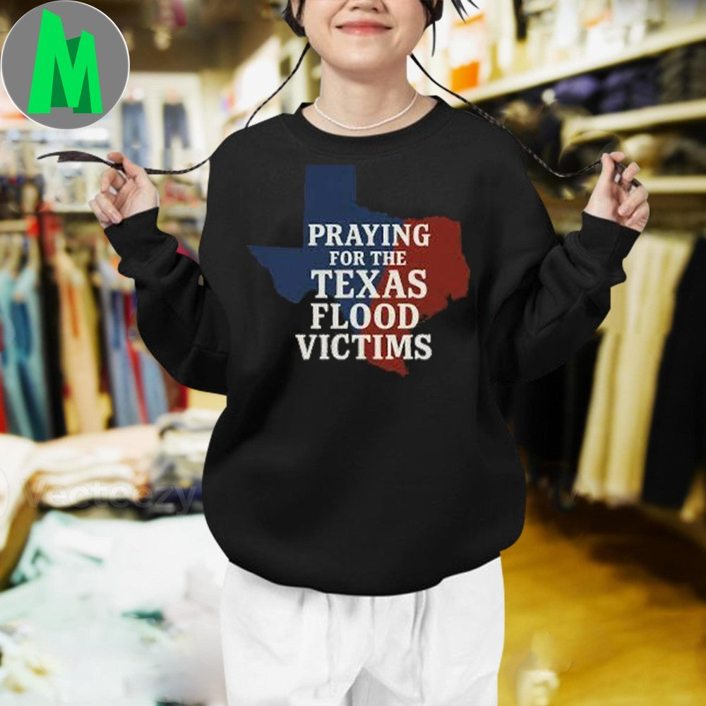 Design Praying For The Texas Flood Victims Relief Map Unisex
