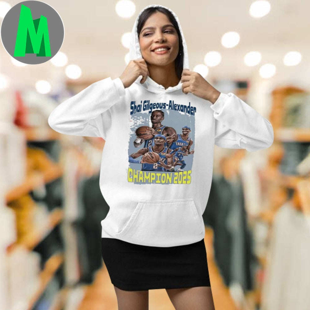 Design Shai Gilgeous-Alexander Thunder 2025 Champion Basketball Shirt Unisex