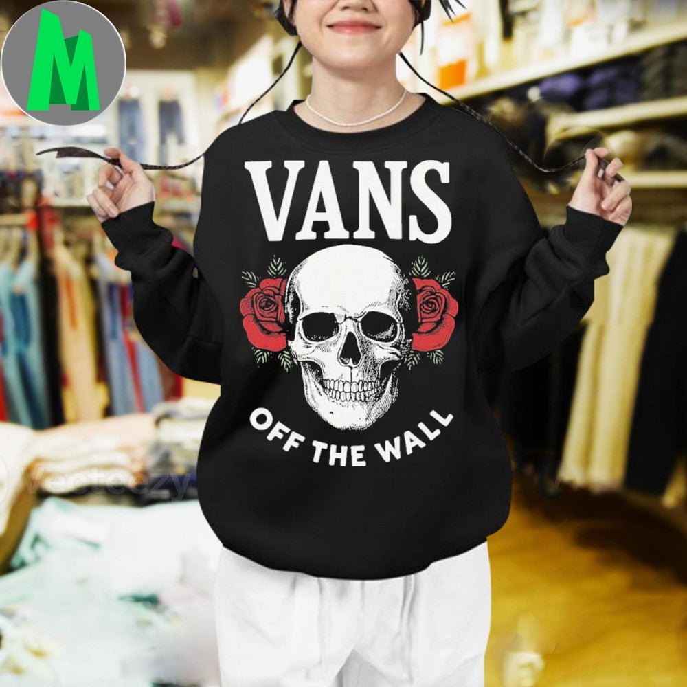 Design Vans Off The Wall Skull & Roses Graphic Unisex