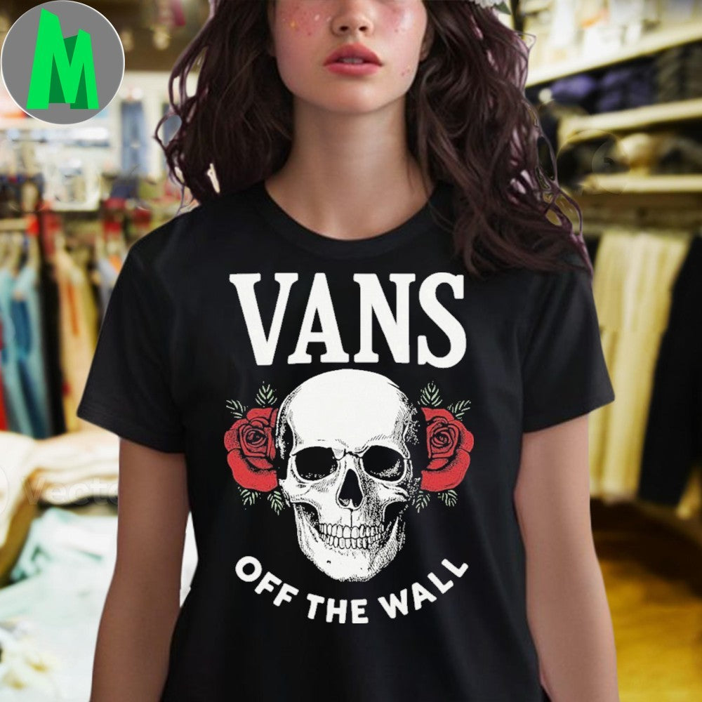 Design Vans Off The Wall Skull & Roses Graphic Unisex