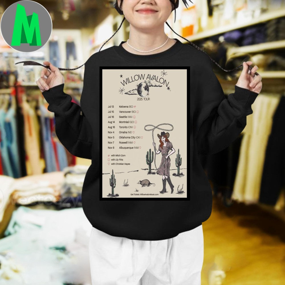 Design Willow Avalon 2025 Tour Poster Unisex