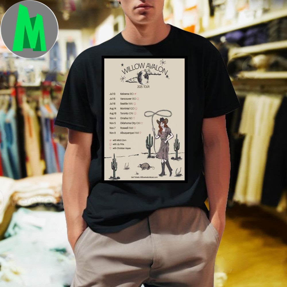 Design Willow Avalon 2025 Tour Poster Unisex