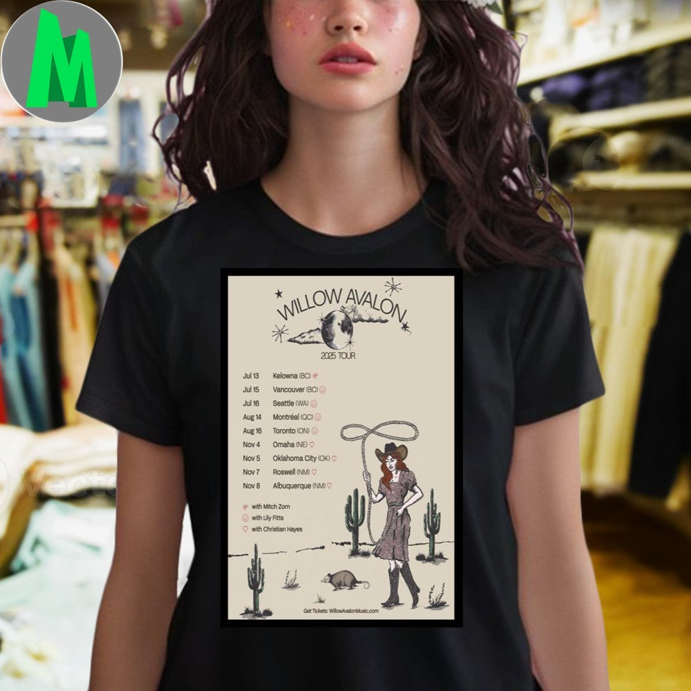 Design Willow Avalon 2025 Tour Poster Unisex