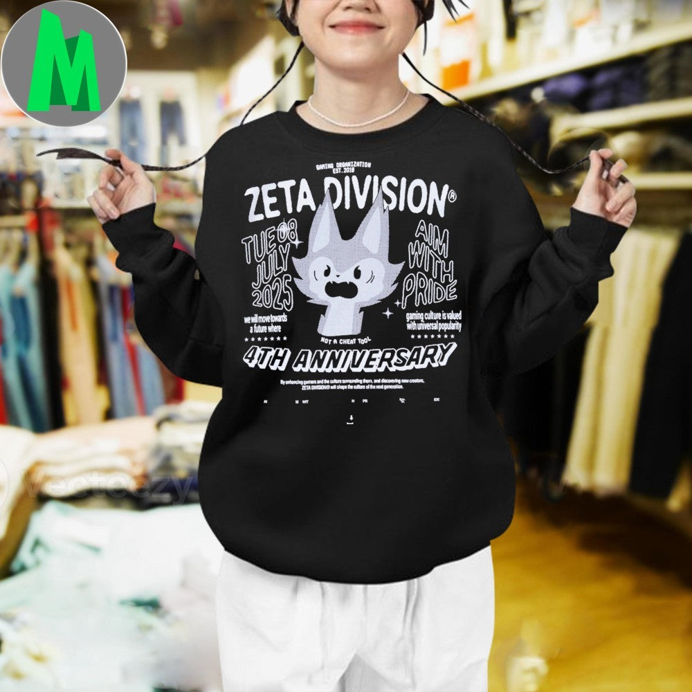 Design ZETA DIVISION 4th Anniversary Gaming Mascot Unisex