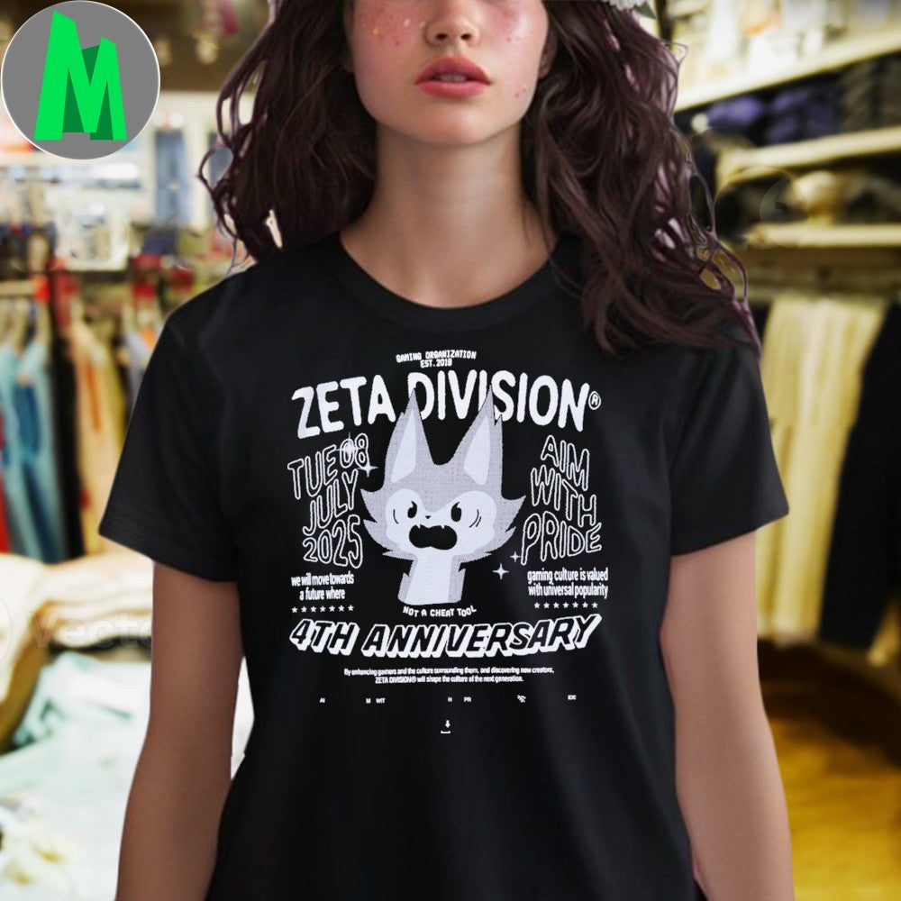Design ZETA DIVISION 4th Anniversary Gaming Mascot Unisex