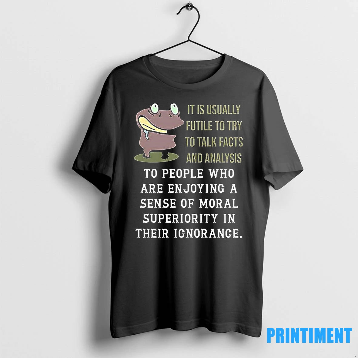 Frog It Is Usually Futile To Try To Talk Facts And Analysis Tshirts Sweater