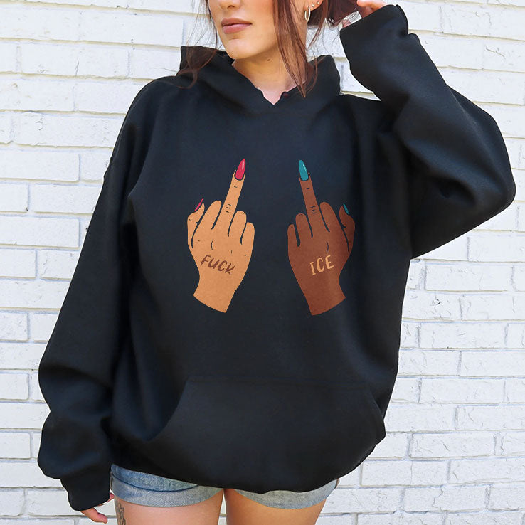 Fuck Ice Middle Fingers Protect Immigrants Anti Ice T Shirt