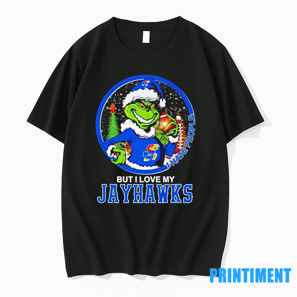Grinch I Hate People But I Love My Kansas Jayhawks Tshirts Sweater