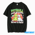 Grinch And Pitbull Make Me Happy You Not So Much Christmas Tshirts Sweater