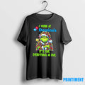 Grinch I Work At Dominos Pizza Logo Its Fine Everything Is Fine Tshirts Sweater