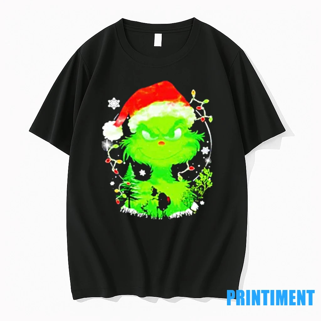 Grinch In The Gloom Santa Hat Christmas Tshirts Sweater
