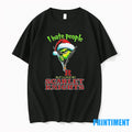 Grinch Santa Hat I Hate People But I Love My Rutgers Scarlet Knights Christmas Logo