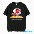 Horror Movie Characters You Cant Sit With Us Cincinnati Reds Halloween Tshirts Sweater