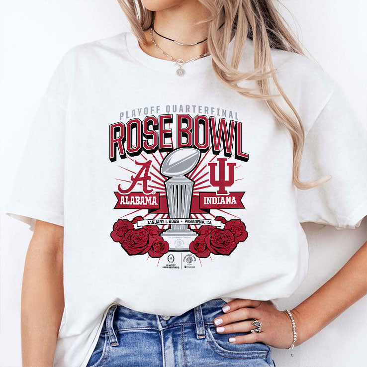 Indiana & Alabama Playoff Quarterfinal Rose Bowl January 1 2026 T Shirt