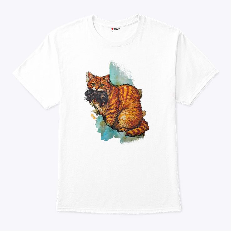 Iran Map Orange Tabby Cat T Shirt
