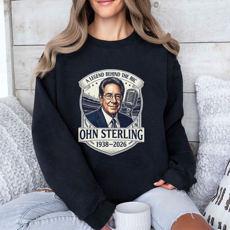 John Sterling A Legend Behind The Mic 1938-2026 T Shirt