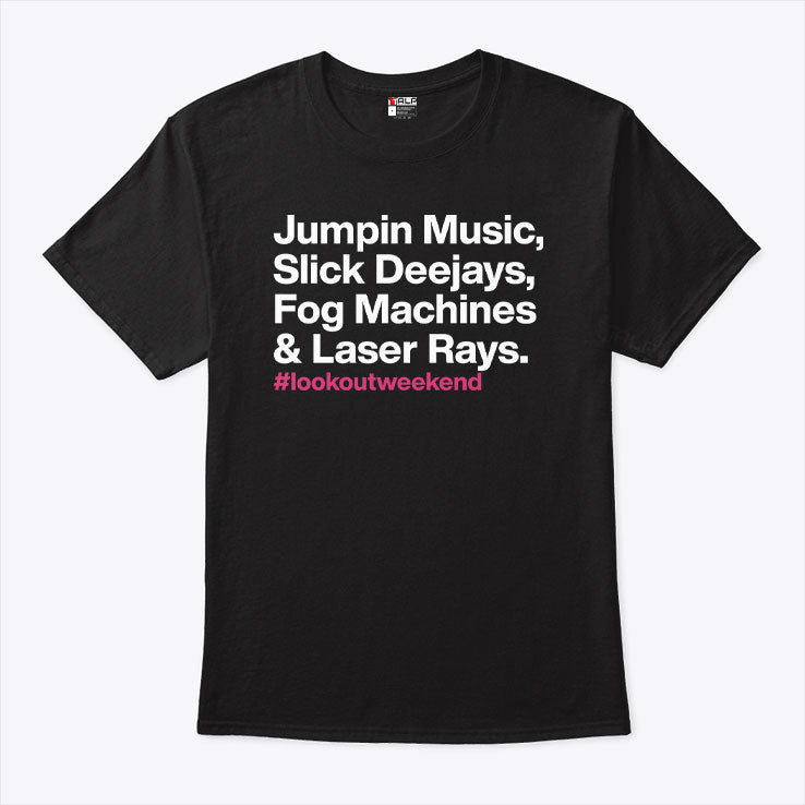 Jumpin Music Slick Deejays Fog Machines And Laser Rays Shirt
