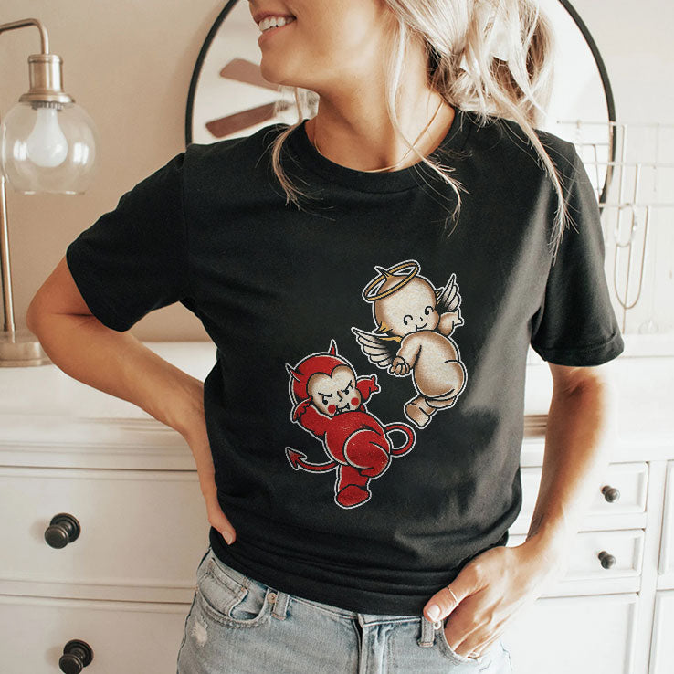 Kewpie Baby Devil Angel Cherubs T Shirt