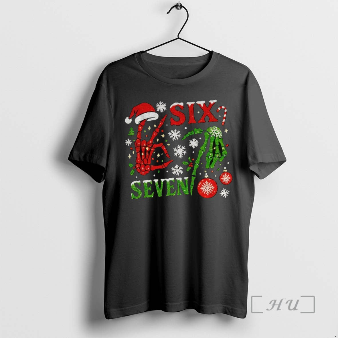 Limited Edition 6 7 7 6 Christmas Skeleton Tee Shirt Sweater