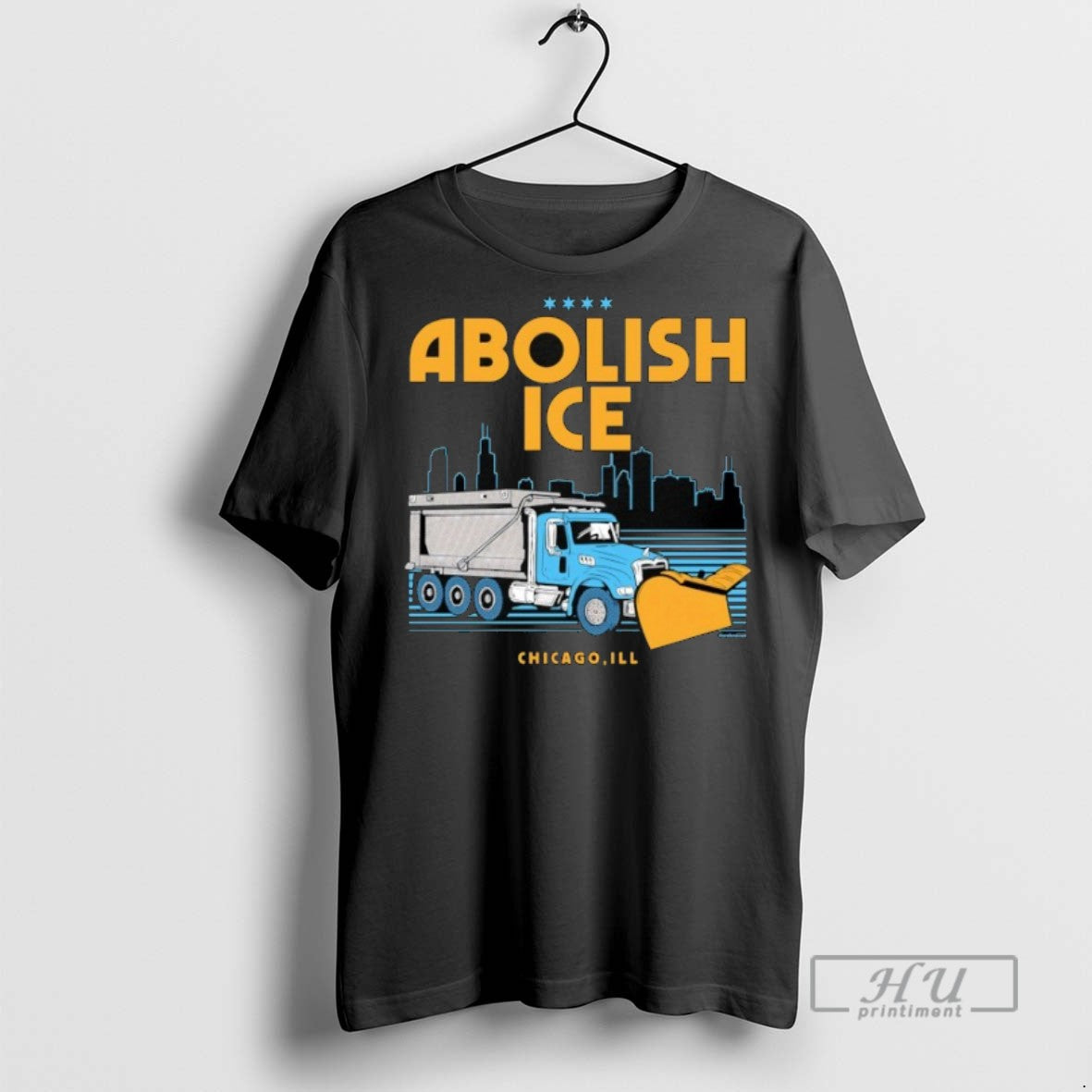 Limited Edition Abolish Ice Chicago Ill City Skyline Graphic Tee Shirt Sweatshirt Hoodies