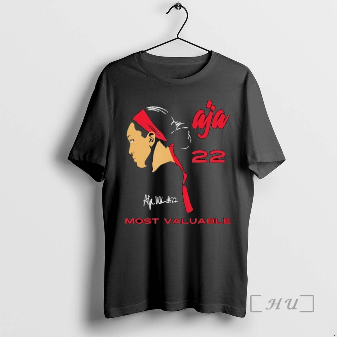 Limited Edition Aja Wilson 22 Most Valuable Las Vegas Aces Basketball Signature Tee Shirt Sweater