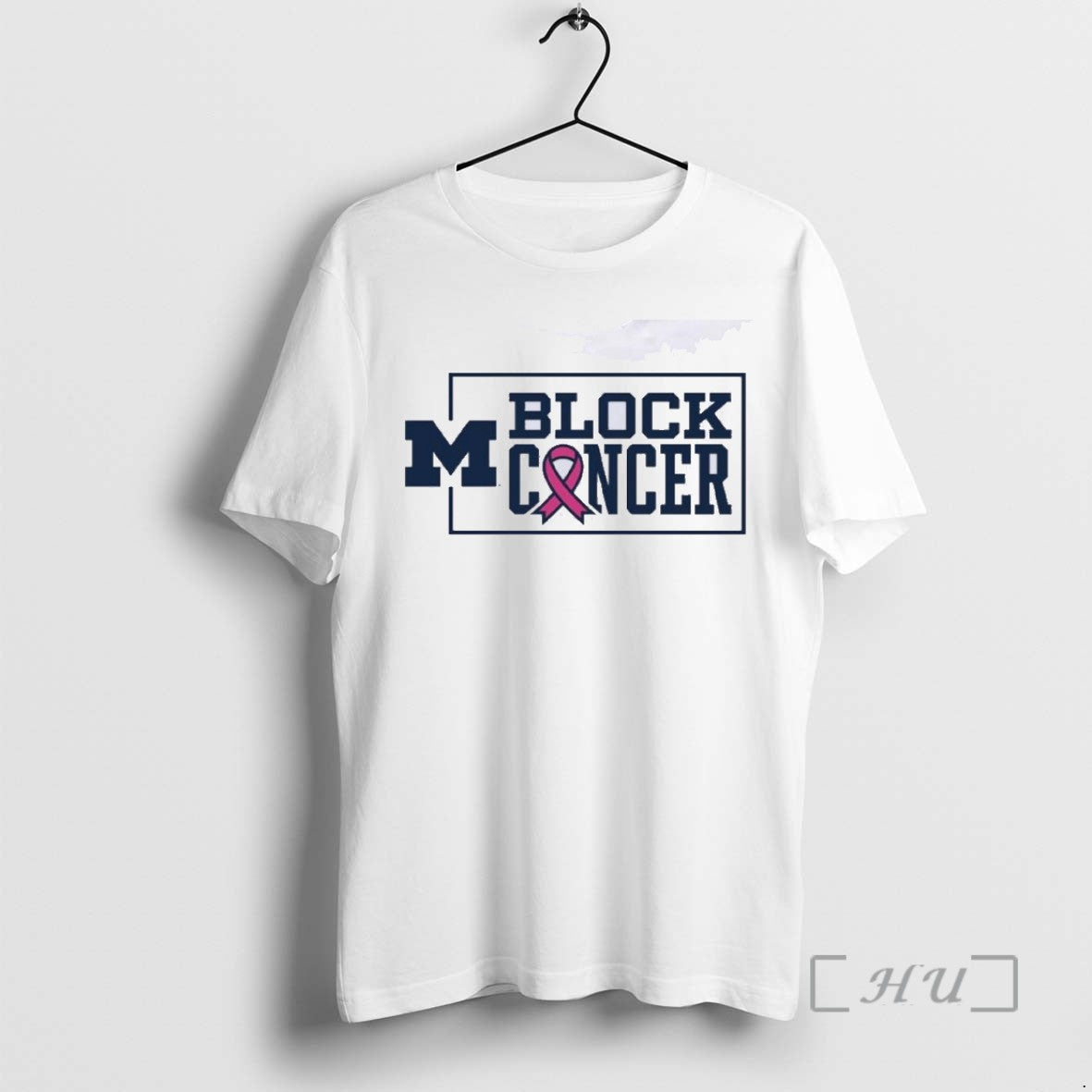 Limited Edition Block Cancer Michigan Wolverines Football Tee Shirt Sweater