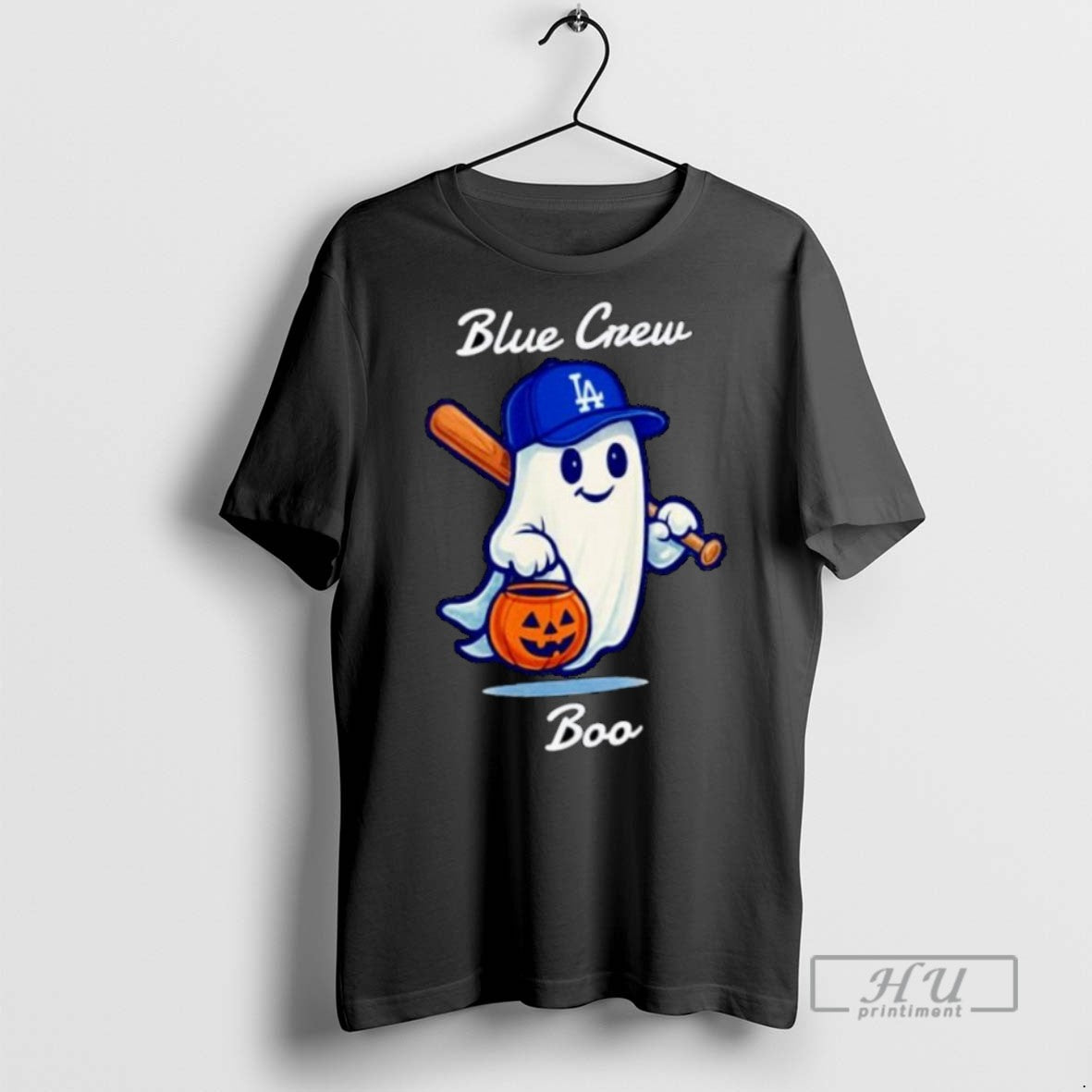 Limited Edition Blue Crew Dodgers Happy Halloween Boo Ghost Ornaments Graphic Tee Shirt Sweatshirt Hoodies