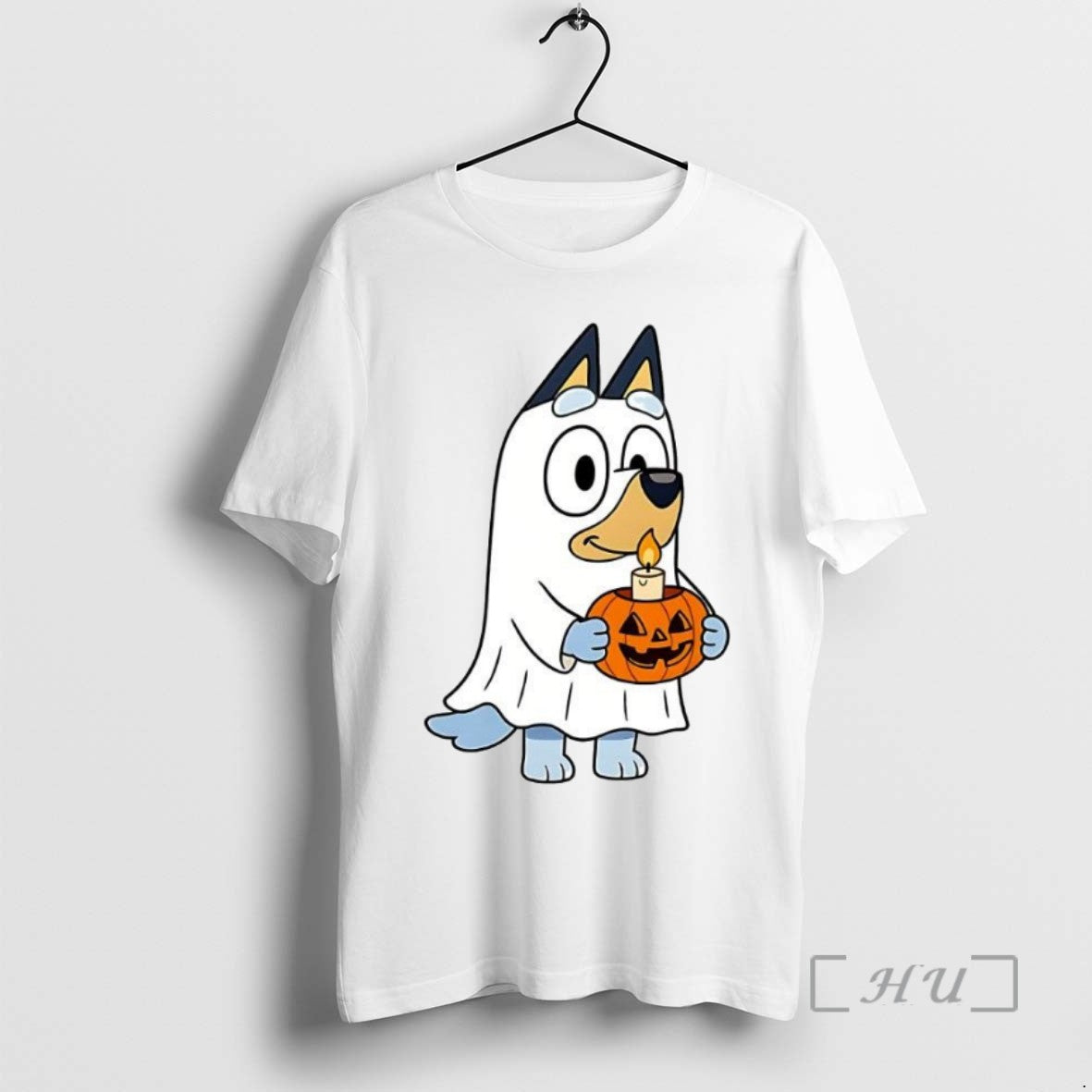 Limited Edition Bluey Halloween Ghost Bluey Pumpkin Cartoon Tee Shirt Sweater