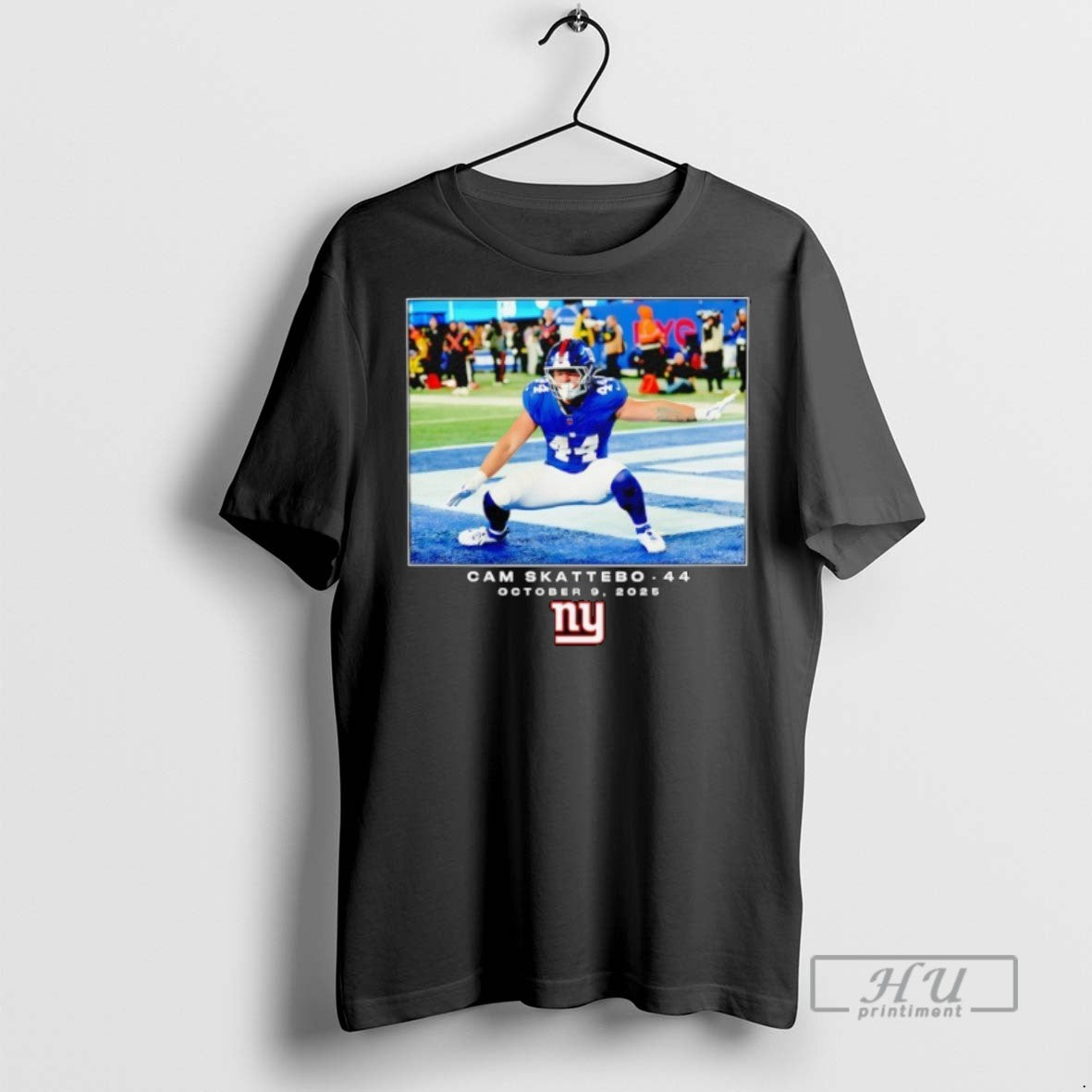 Limited Edition Cam Skattebo New York Giants Football 2025 Photo Graphic Tee Shirt Sweatshirt Hoodies