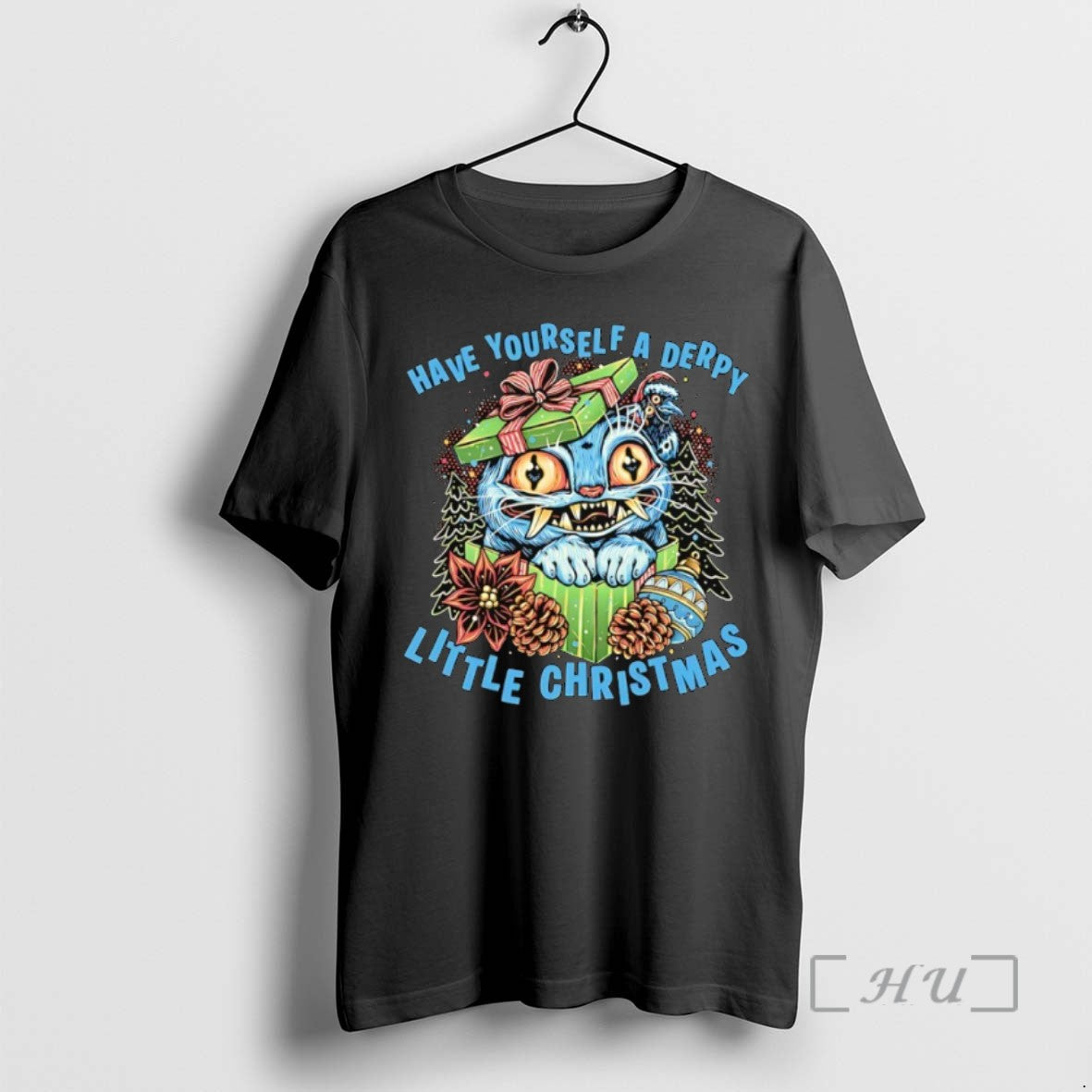 Limited Edition Cat Have Yourself A Derpy Little Christmas Tee Shirt Sweater