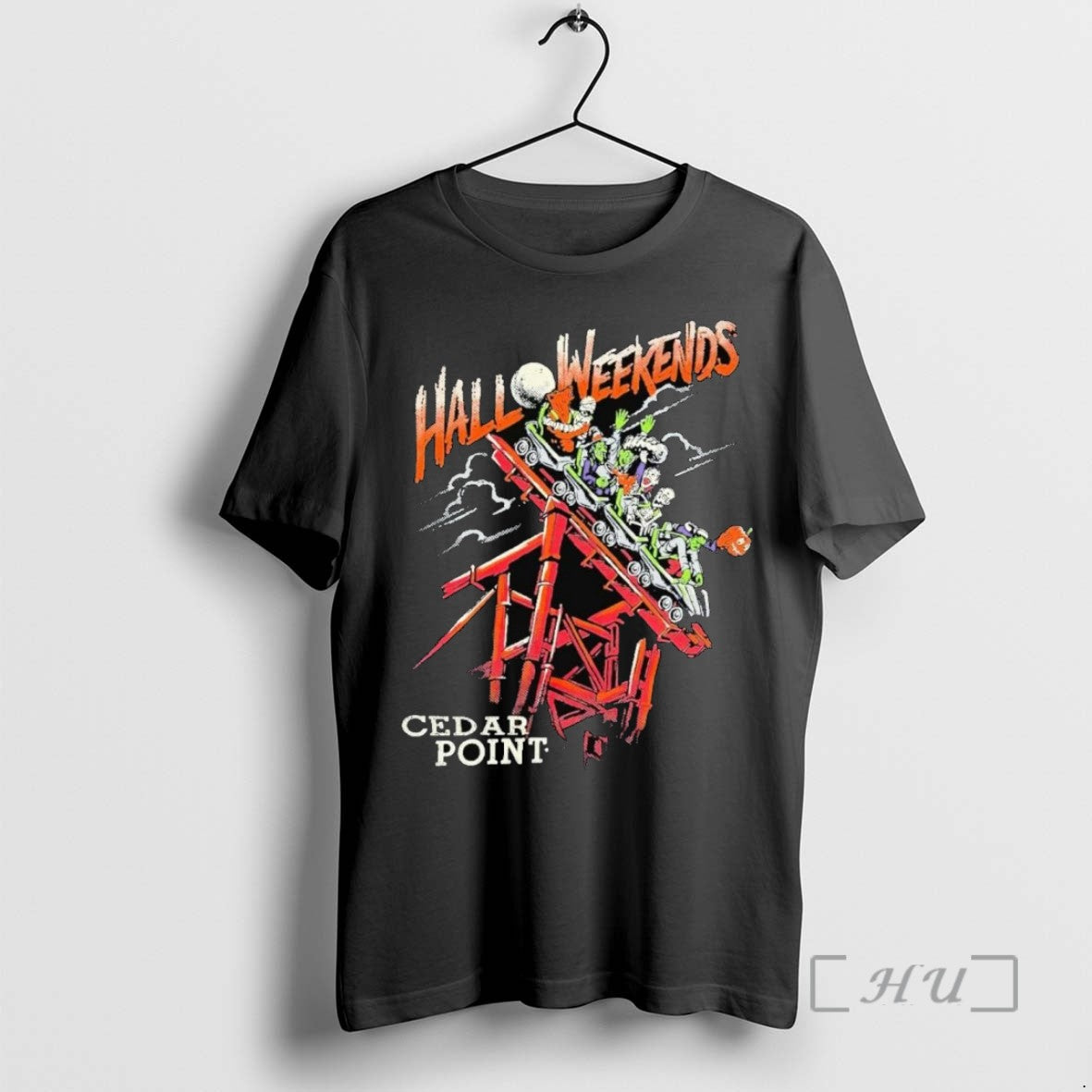 Limited Edition Cedar Point Sirens Halloweekends Coaster Tee Shirt Sweater
