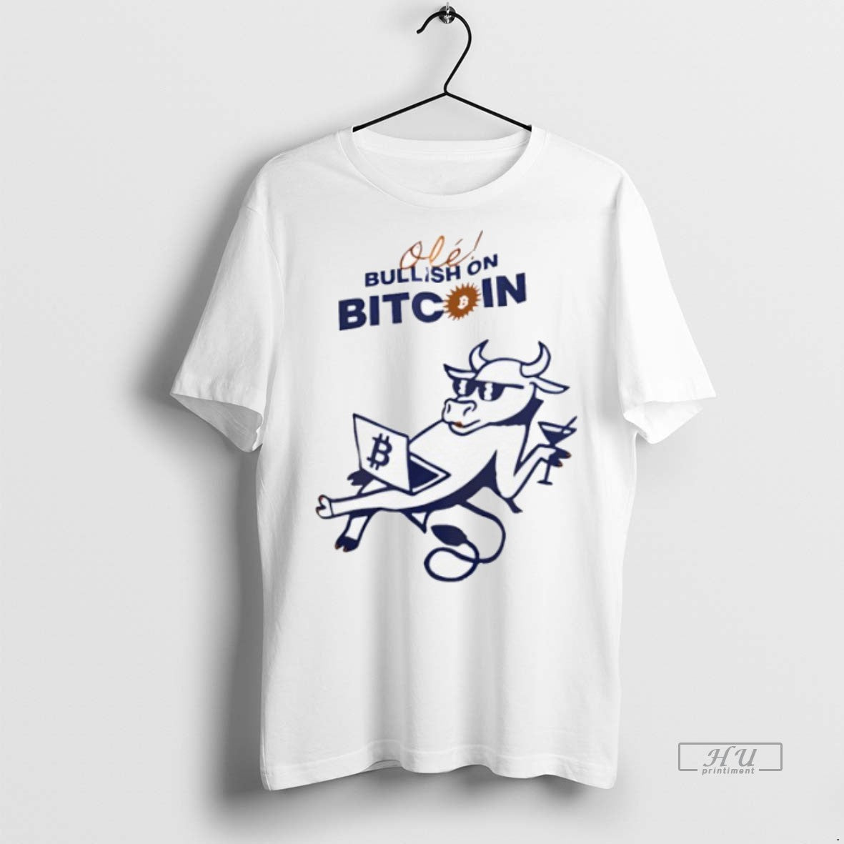 Limited Edition Cow Ole Bullish On Bitcoin Tee Shirt Sweater