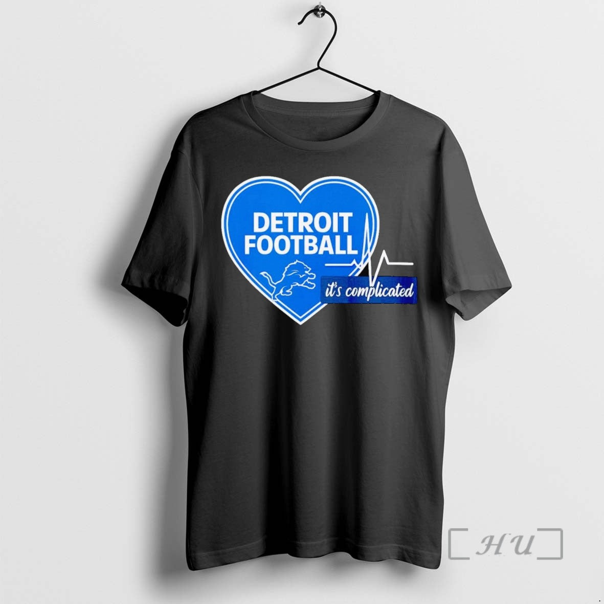 Limited Edition Detroit Football Its Complicated Heartbeat Tee Shirt Sweater