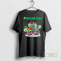 Limited Edition Dollar Tree X Grinch And Jack Skellington Unwilling Friends Merry Christmas Graphic Tee