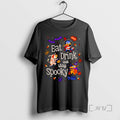 Limited Edition Eat Drink And Stay Spooky Halloween Mascots Ornaments Tee Shirt Sweater