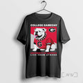 Limited Edition Georgia Bulldogs Espn College Gameday University Of Georgia Live From Athens Mascot Tee