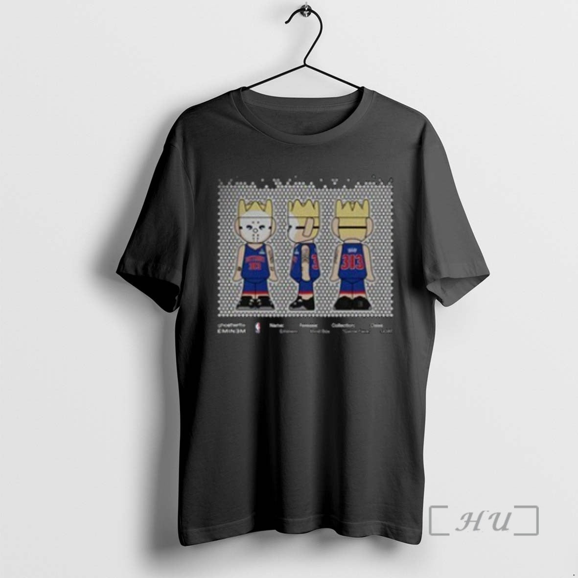 Limited Edition Ghostwrite X Nba X Eminem Game Face Detroit Pistons Tee Shirt Sweater