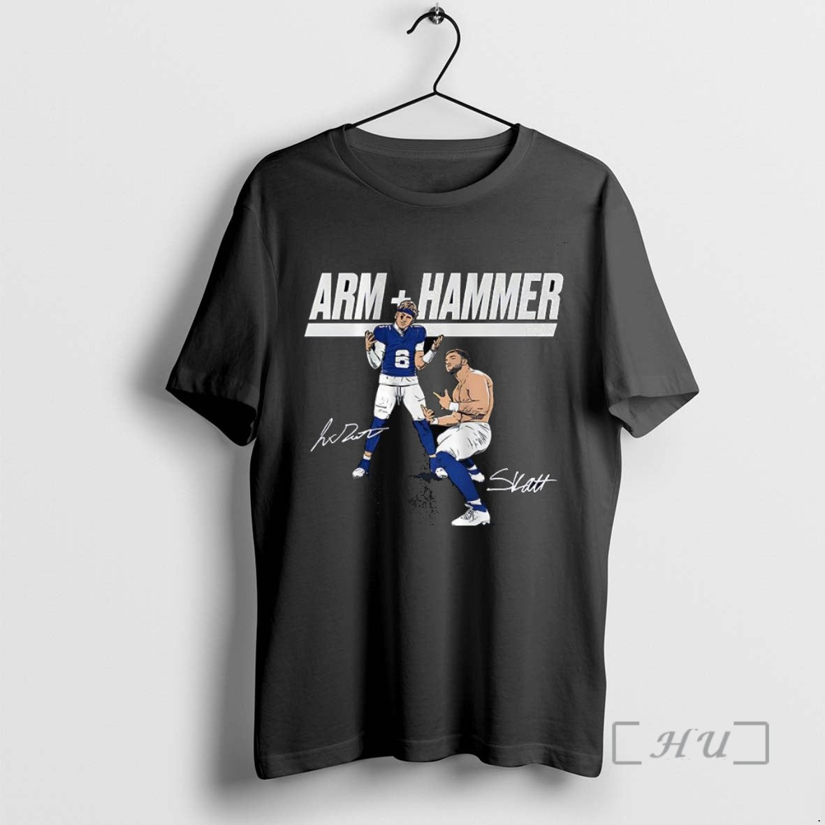 Limited Edition Jaxson Dart And Cameron Skattebo New York Giant Baseball Cameron Skattebo Signature Tee