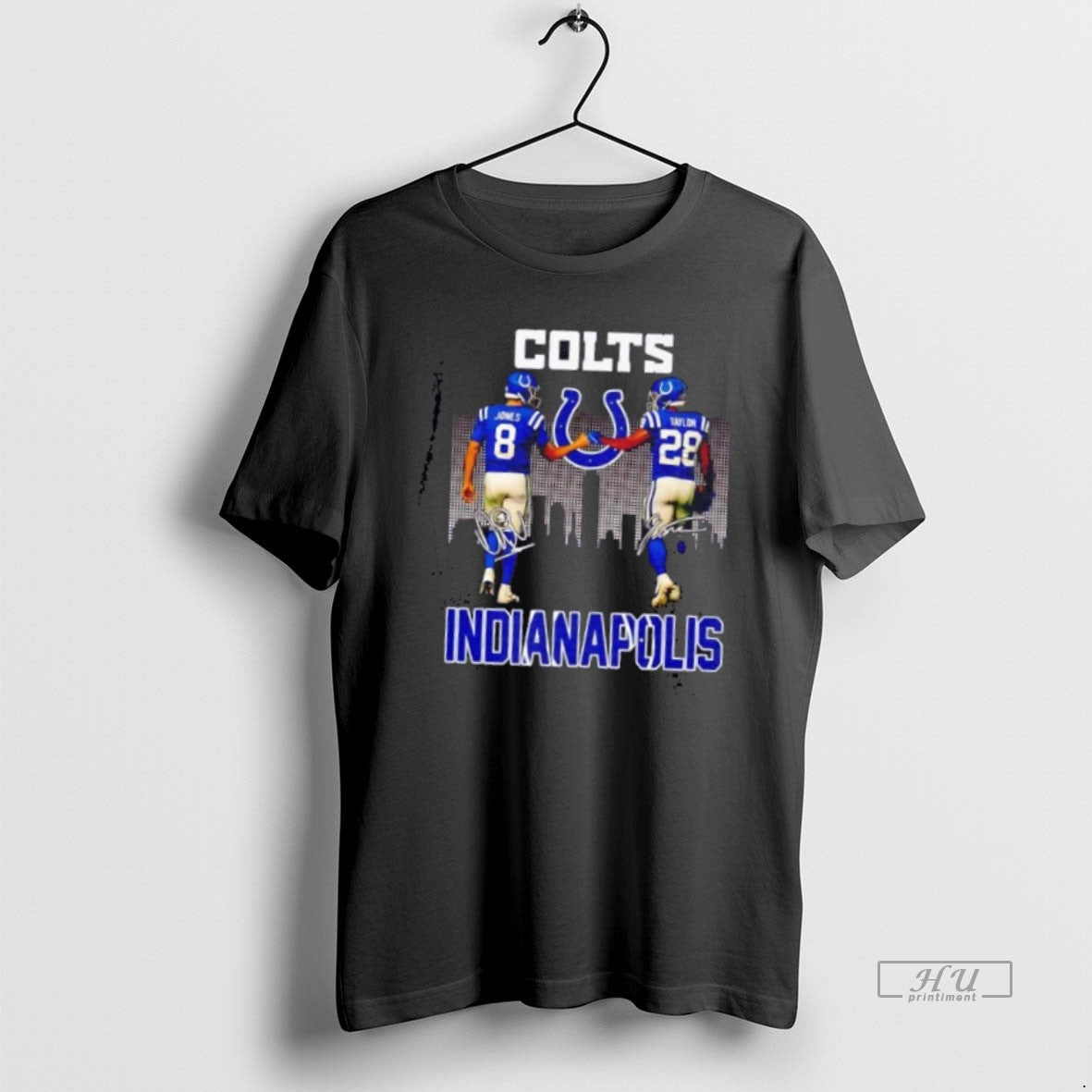 Limited Edition Jones And Taylor Fist Bump Indianapolis Colts Skyline Tee Shirt Sweater