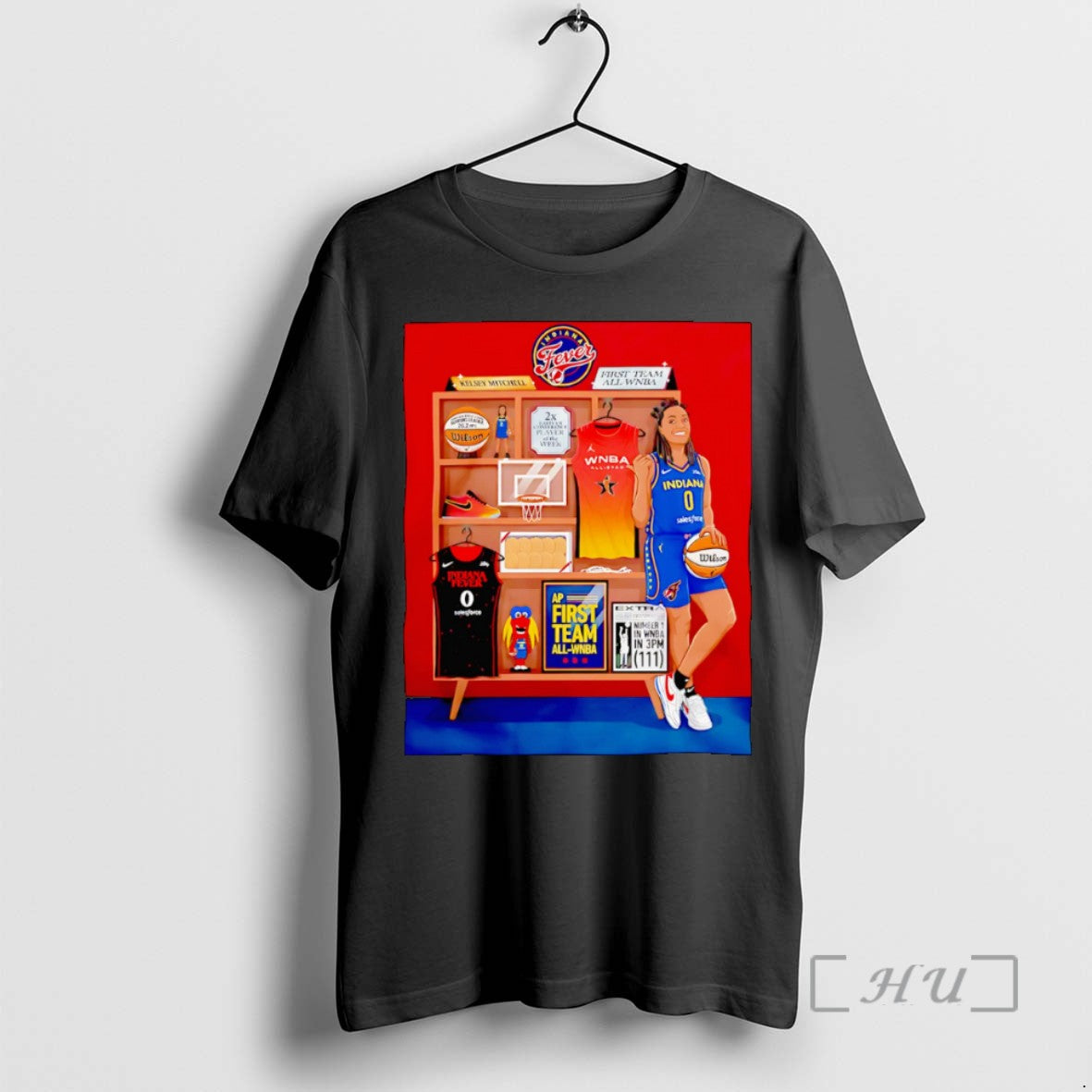 Limited Edition Kelsey Mitchell Indiana Fever First Team All Wnba 2025 Tee Shirt Sweater