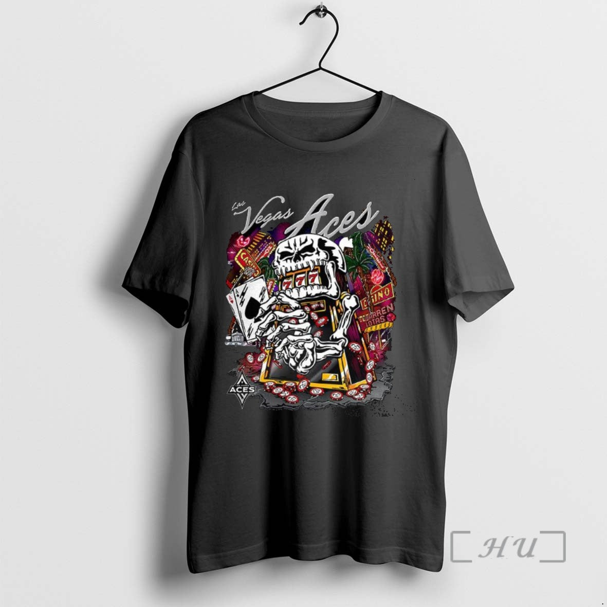 Limited Edition Las Veagas Aces Basketball Slot Machine Tee Shirt Sweater
